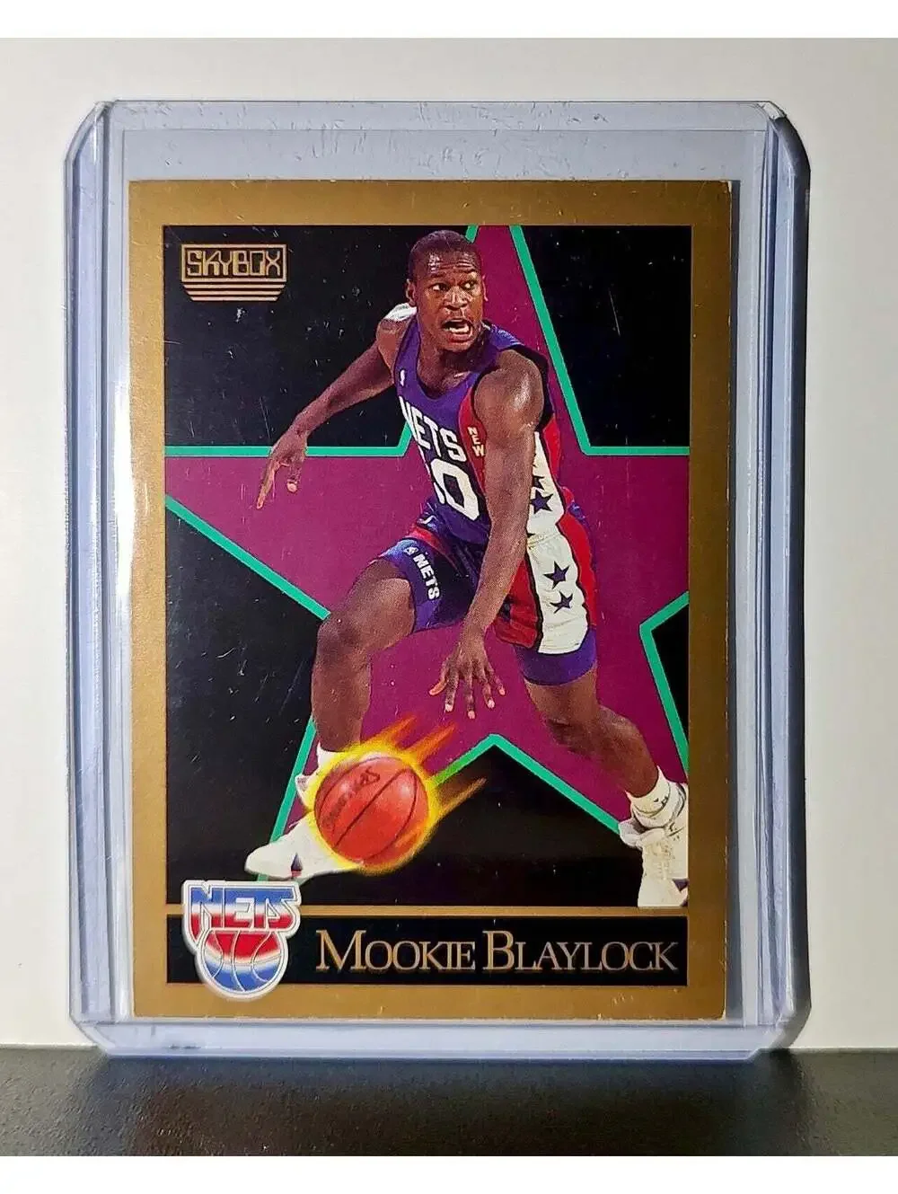 Mookie Blaylock 1990 Skybox NBA #176 Card New York Nets